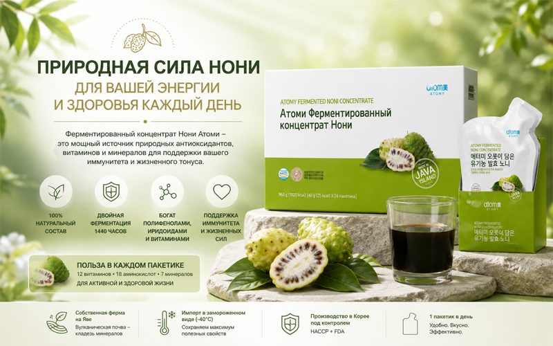 Сок Нони — органический ферментированный концентрат